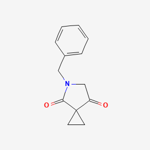 Chemical structure of 5-Benzyl-5-azaspiro[2.4]heptane-4,7-dione