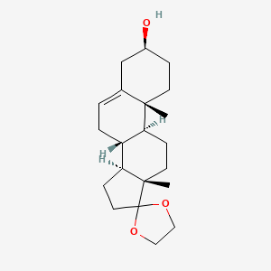 Chemical structure of 5-Androsten-3β-ol-17-one ethyleneketal