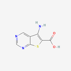 Chemical structure of 5-Aminothieno[2,3-d]pyrimidine-6-carboxylic Acid