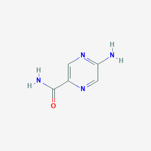 Chemical structure of 5-Aminopyrazine-2-carboxamide
