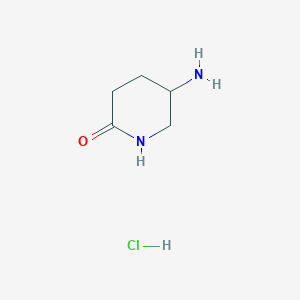 Chemical structure of 5-Aminopiperidin-2-one hydrochloride