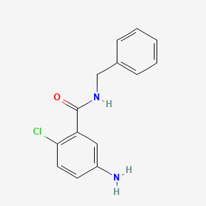 Chemical structure of 5-amino-N-benzyl-2-chlorobenzamide