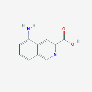 Chemical structure of 5-Aminoisoquinoline-3-carboxylic acid