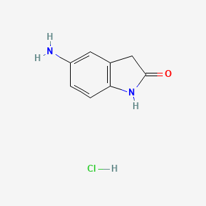 Chemical structure of 5-Aminoindolin-2-one hydrochloride