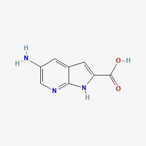 Chemical structure of 5-Amino-7-azaindole-2-carboxylic acid