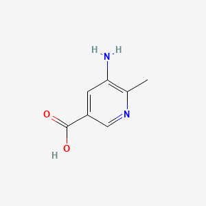 Chemical structure of 5-Amino-6-methylpyridine-3-carboxylic acid
