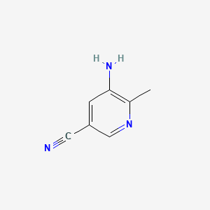 Chemical structure of 5-Amino-6-methylnicotinonitrile