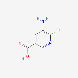 Chemical structure of 5-Amino-6-chloronicotinic acid