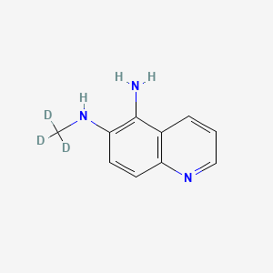 Chemical structure of 5-Amino-6-(methylamino-d3)quinoline