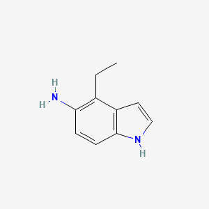 Chemical structure of 5-amino-4-ethylindole