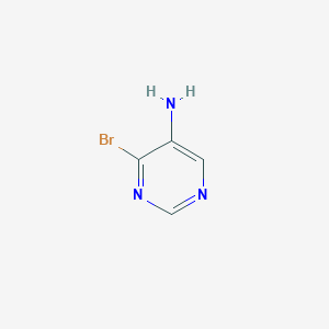 Chemical structure of 5-Amino-4-bromopyrimidine