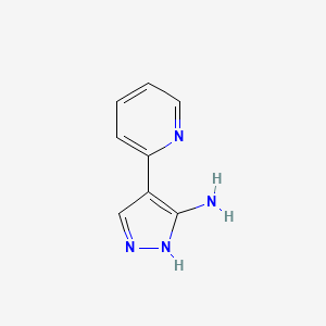 Chemical structure of 5-Amino-4-(2-pyridyl)pyrazole