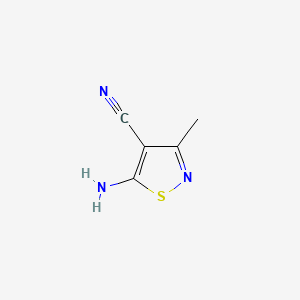 Chemical structure of 5-Amino-3-Methyl-Isothiazole-4-Carbonitrile