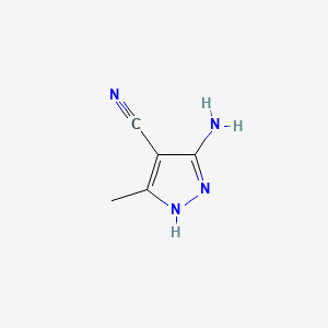 Chemical structure of 5-Amino-3-methyl-1H-pyrazole-4-carbonitrile
