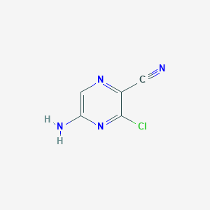 Chemical structure of 5-Amino-3-chloropyrazine-2-carbonitrile