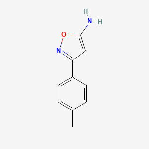 Chemical structure of 5-Amino-3-(4-methylphenyl)isoxazole
