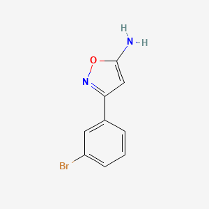 Chemical structure of 5-Amino-3-(3-bromophenyl)isoxazole