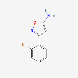 Chemical structure of 5-Amino-3-(2-bromophenyl)isoxazole