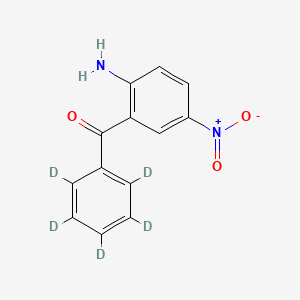 Chemical structure of 5-Amino-2-nitrobenzophenone-d5
