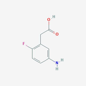 Chemical structure of 5-Amino-2-fluorophenylacetic acid