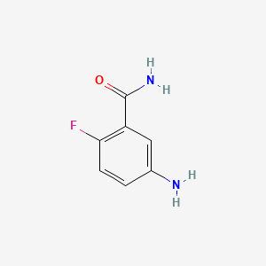 Chemical structure of 5-Amino-2-fluorobenzamide