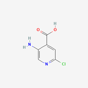 Chemical structure of 5-Amino-2-chloro-isonicotinic acid