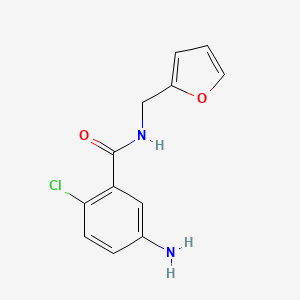 Chemical structure of 5-Amino-2-chloro-N-(2-furylmethyl)benzamide