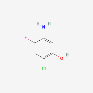 Chemical structure of 5-Amino-2-chloro-4-fluorophenol