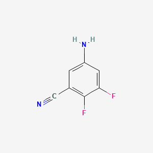 Chemical structure of 5-Amino-2,3-difluorobenzonitrile