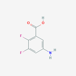 Chemical structure of 5-Amino-2,3-difluorobenzoic acid