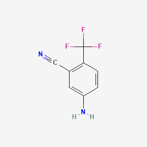 Chemical structure of 5-Amino-2-(trifluoromethyl)benzonitrile