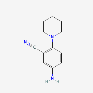 Chemical structure of 5-Amino-2-(piperidin-1-yl)benzonitrile