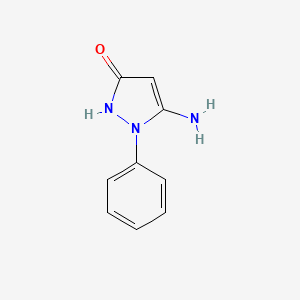 Chemical structure of 5-Amino-1-phenyl-1H-pyrazol-3-ol