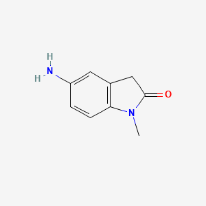 Chemical structure of 5-Amino-1-methyl-2-oxoindoline