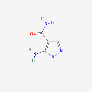 Chemical structure of 5-Amino-1-methyl-1H-pyrazole-4-carboxamide