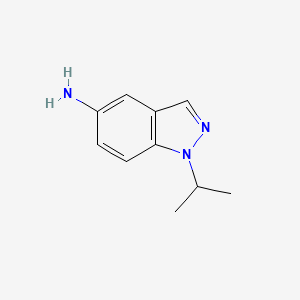 Chemical structure of 5-Amino-1-isopropyl-1H-indazole