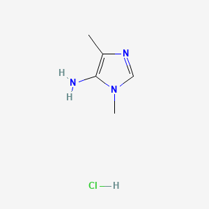 Chemical structure of 5-Amino-1,4-dimethylimidazole Hydrochloride