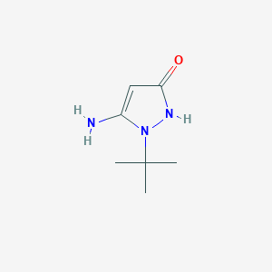 Chemical structure of 5-Amino-1-(tert-butyl)-1H-pyrazol-3-ol