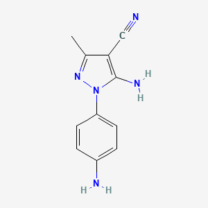 Chemical structure of 5-Amino-1-(4-Aminophenyl)-3-methylpyrazole-4-carbonitrile