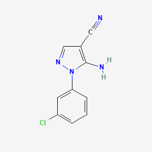 Chemical structure of 5-Amino-1-(3-chlorophenyl)-1H-pyrazole-4-carbonitrile