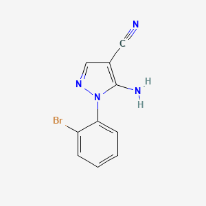 Chemical structure of 5-Amino-1-(2-bromophenyl)-1H-pyrazole-4-carbonitrile