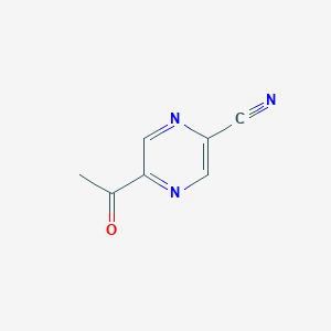 Chemical structure of 5-Acetylpyrazine-2-carbonitrile