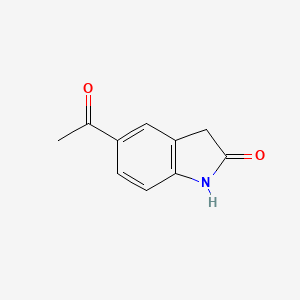 Chemical structure of 5-Acetylindolin-2-one