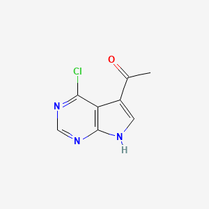 Chemical structure of 5-Acetyl-4-Chloro-7H-pyrrolo[2,3-d]pyrimidine