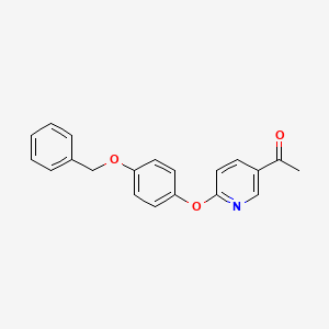 Chemical structure of 5-Acetyl-2-(4-(benzyloxy)phenoxy)) pyridine