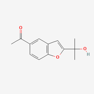 Chemical structure of 5-Acetyl-2-(1-hydroxy-1-methylethyl)benzofuran