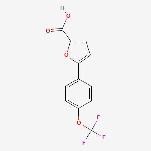 Chemical structure of 5-[4-(Trifluoromethoxy)phenyl]furan-2-carboxylic Acid