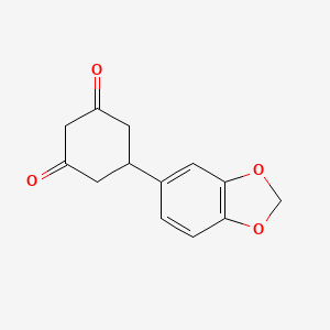 Chemical structure of 5-(1,3-Benzodioxol-5-yl)cyclohexane-1,3-dione