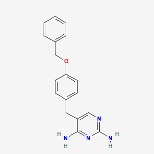 Chemical structure of 5-[(4-Benzyloxy)benzyl]-2,4-diaminopyrimidine