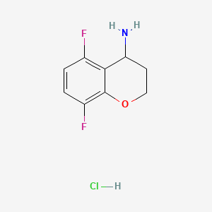 Chemical structure of 5,8-Difluorochroman-4-amine hydrochloride